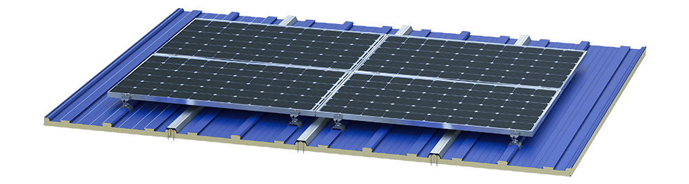 Solarbedecktes Panel